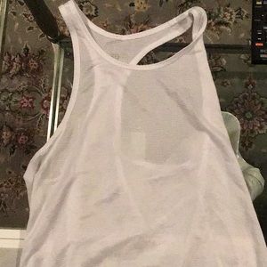 Lulu lemon size 4 white sheer tank top